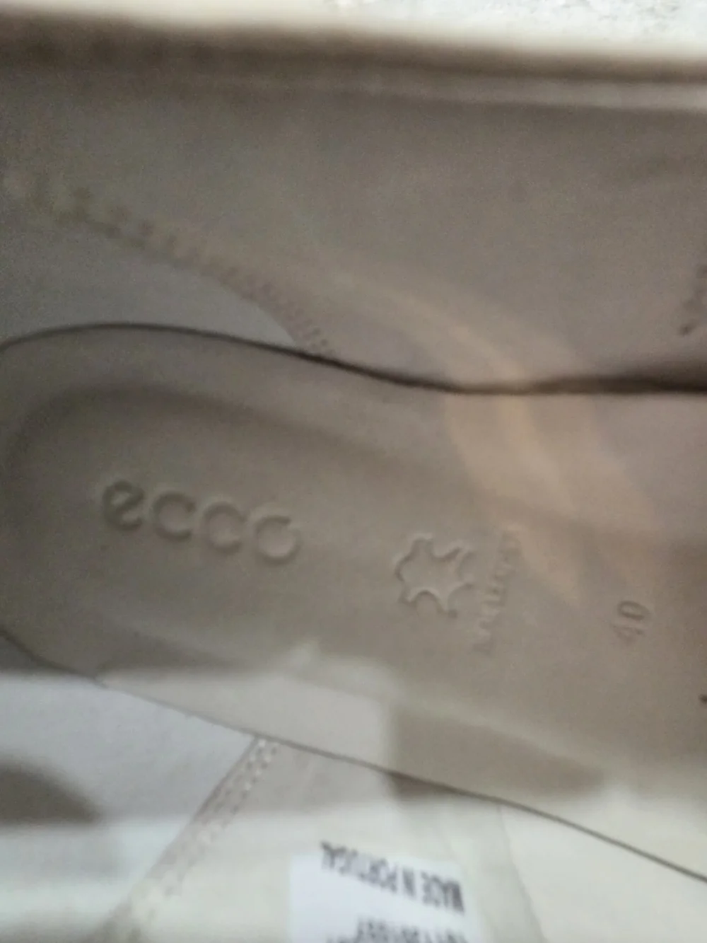 Ecco Women's Slip-On Loafers in Light Cream